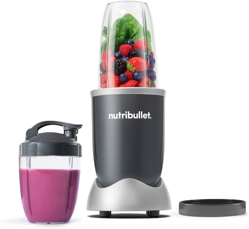 Photo 1 of nutribullet Personal Blender for Shakes, Smoothies, Food Prep, and Frozen Blending, 24 Ounces, 600 Watt, Gray, (NBR-0601)
