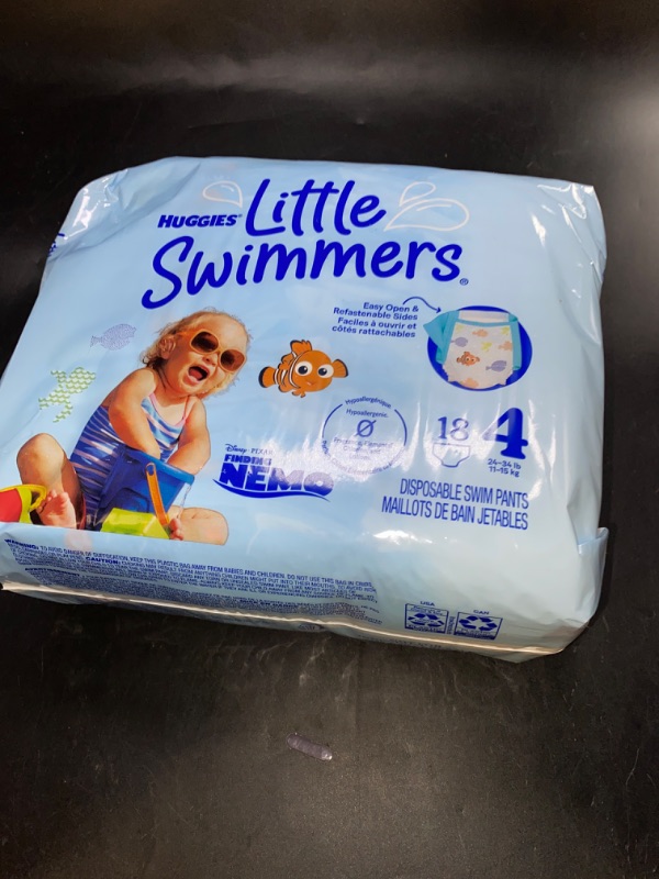 Photo 2 of Huggies Little Swimmers Disposable Swimming Diapers, Size 4 (24-34 lbs), 18 Ct
