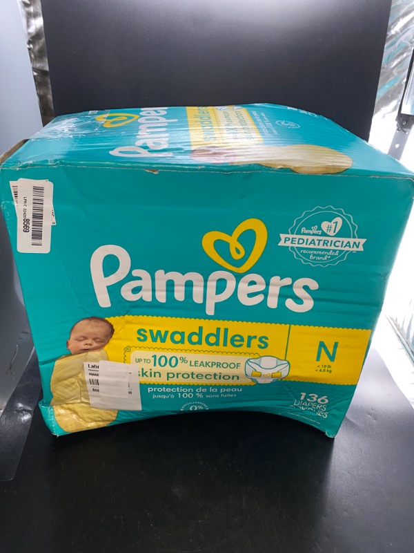 Photo 3 of Pampers Swaddlers Diapers, Newborn, 136 Count (Select for More Options)
