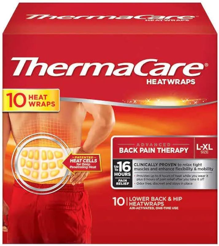 Photo 1 of 9/10 Thermacare Heatwraps Lower Back & Hip, L-XL- SPECIAL LIMITED PACK OF 10 Count
