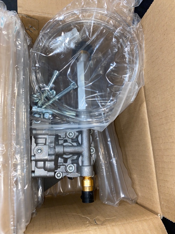 Photo 2 of YAMATIC 7/8" Shaft Vertical Pressure Washer Pump, 2500-3000 PSI @2.5 GPM Replacement Pump for AR srmw2.2g26, Honda GCV190, Troybilt, Craftsman, 311966gs, Front Inlet/Outlet
