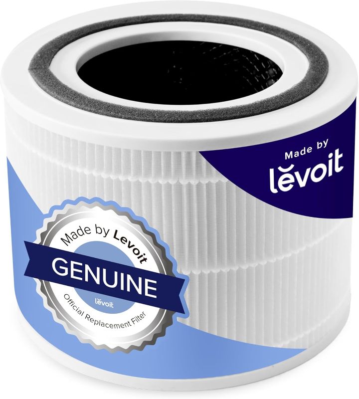 Photo 1 of LEVOIT Genuine Core 300-P Air Purifier Replacement Filter, 3-In-1 Filter, High-Efficiency Activated Carbon, Core300-RF, 1 Pack, White
