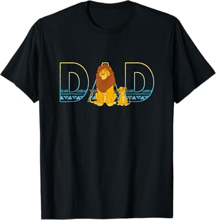 Photo 1 of MEDIUM Disney The Lion King Simba and Mufasa Dad T-Shirt
