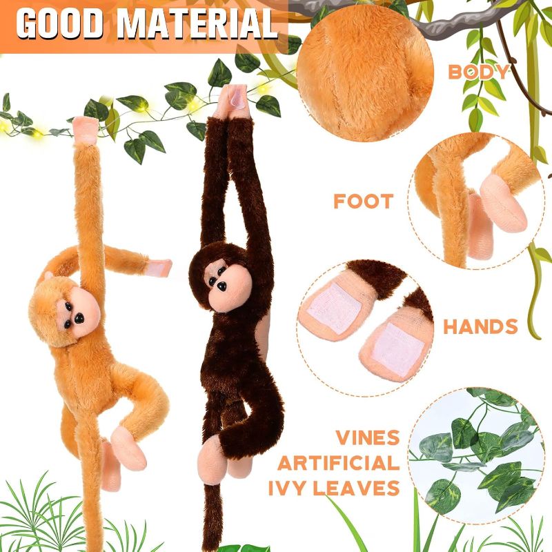 Photo 1 of 10 Pcs 24 Inch Hanging Monkey Stuffed Animal Stuffed Monkey Plush Toy 