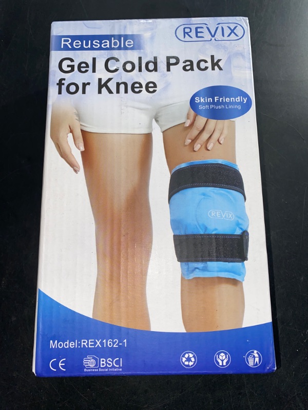 Photo 3 of REVIX Ice Pack for Knee Pain Relief, Reusable Gel Ice Wrap for Leg Injuries, Swelling, Knee Replacement Surgery, Cold Compress Therapy for Arthritis, Meniscus Tear and ACL Blue
