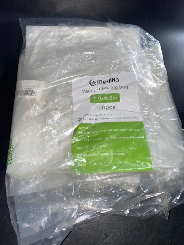 Photo 2 of MEYINA VACUUM SEALING BAG 7.9X9.8 1OOPCS 