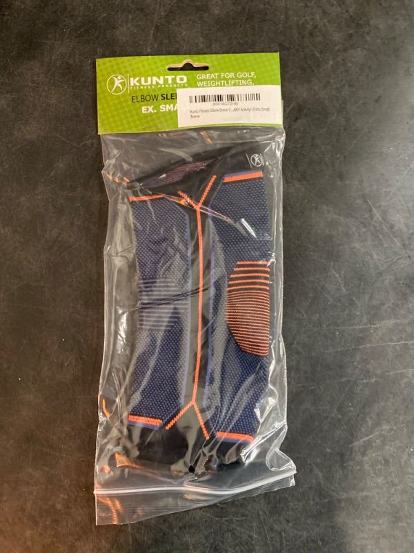 Photo 2 of Kunto Fitness Elbow Brace Compression Support Sleeve (Shipped From USA) for Tendonitis, Tennis Elbow, Golf Elbow Treatment - Reduce Joint Pain During Any Activity!