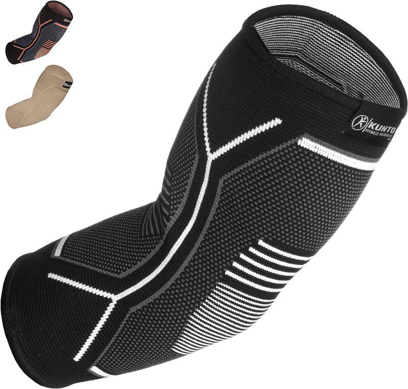 Photo 1 of Kunto Fitness Elbow Brace Compression Support Sleeve (Shipped From USA) for Tendonitis, Tennis Elbow, Golf Elbow Treatment - Reduce Joint Pain During Any Activity!