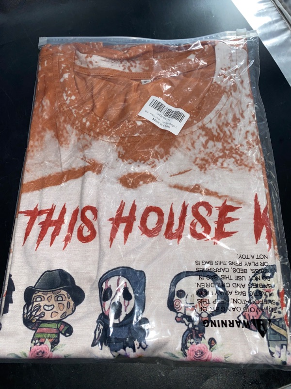 Photo 2 of XL Horror Movie Shirts Women in The House We Halloween T Shirt Scary Shirt Short Sleeve Fall Tees Tops