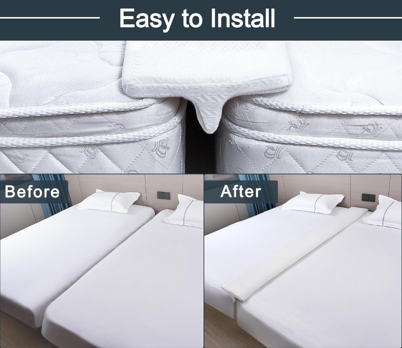 Photo 1 of FULL ENITYA SpliT  Gap Filler for Adjustable Bed, Twin to FULL  Bed Converter,Bed Gap Filler,Mattress Connector,Bed Bridge Twin to King with Washable Cover,for Stayovers and Family Room(72" L x 10" W)
