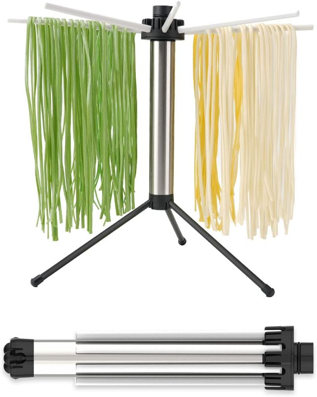 Photo 1 of KITCHENDAO Collapsible Pasta Drying Rack, Easy Storage, Quick Set up, Foldable Pasta Dryer Rack, Spaghetti Noodle Tree Stand Hanger, Detachable for Easy Cleaning, Rotary Arms, Hold up to 5lbs
