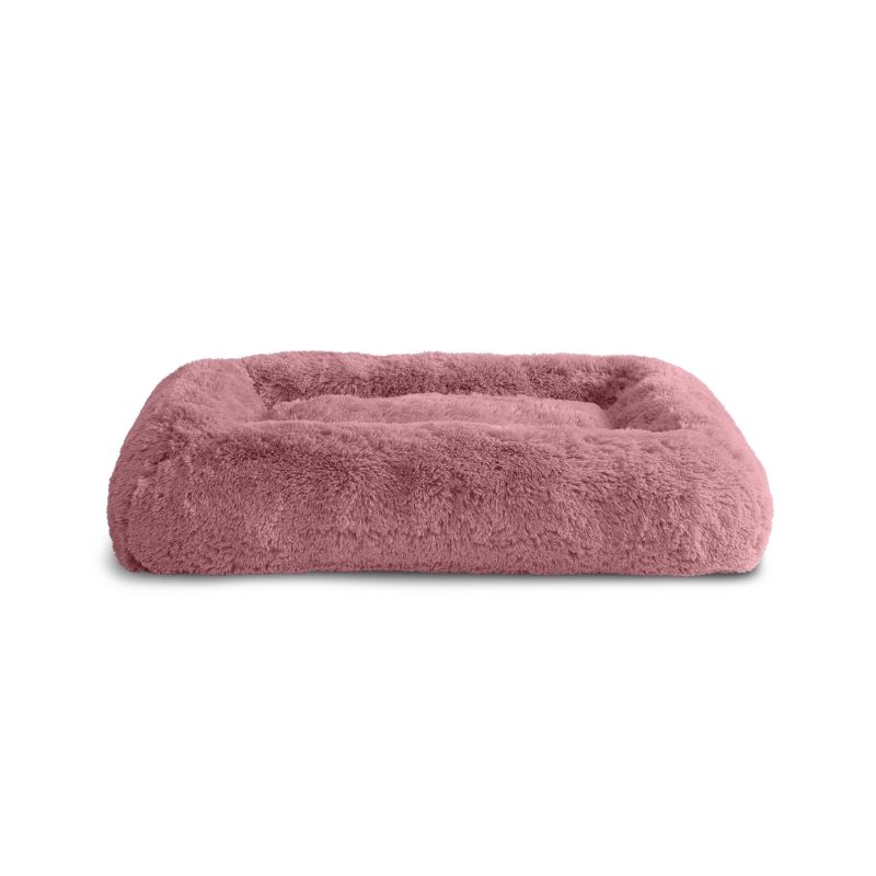 Photo 1 of SEALED BAG Vibrant Life Furry Bolster Large Dog Bed Pink 36 X 27