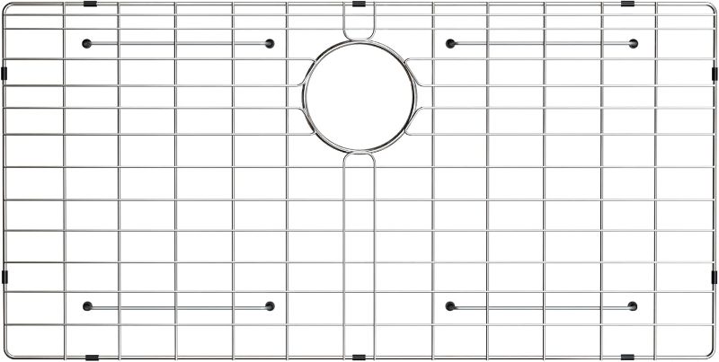 Photo 1 of Sink Protector Grid, Sink Grids for Bottom of Kitchen Sink with Corner Radius 3-1/2",27-9/16" x 14-9/16" Sink Protector, Stainless Steel Material (27.7"W x 14.7"D x 1"H)
