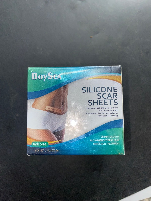 Photo 2 of SEALED BOX**Professional Silicone Scar Sheets (1.6" x 150" Scar Roll-3.8M) - Scars Removal Treatment - Reusable Silicone Scar Tape Strips Type for Keloid, C-Section, Surgery, Burn, Acne et
