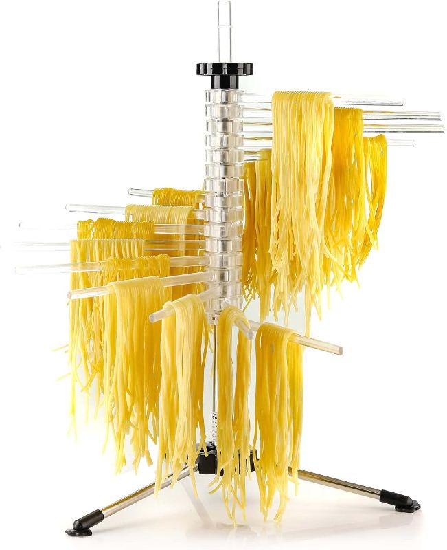 Photo 1 of OVENTE Collapsible Pasta Drying Rack with BPA-Free Acrylic Rods, Spaghetti and Noodle Dryer Rack, Easy Storage Compact and Quick Set-Up for Home Use Perfect for Homemade Noodle and Pasta ACPPA900C
