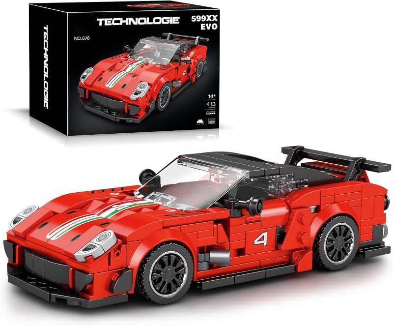 Photo 1 of EVO Sports Car Toy Building Set, Compatible with Small Lego Cars, MOC Speed Champion Building Blocks Cars for Adults, Teens and Kids (413 PCS)
