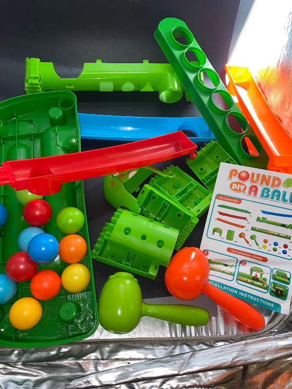 Photo 2 of COMPLETE**NEW**OCHIDO Toddlers Toys for 3 Years Old Kids, Pound A Ball Toys Included 2 Hammer & 12 Balls, Montessori Toys for Interactive Game for Boys and Girls, Early Learning Educational Gift
