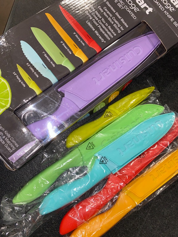 Photo 2 of Cuisinart 12-Piece Kitchen Knife Set, Advantage Color Collection with Blade Guards, Multicolored, C55-12PCER1
