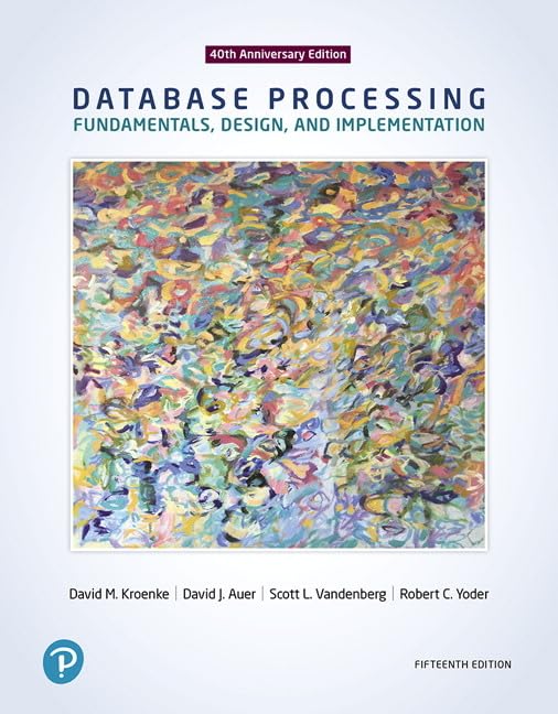 Photo 1 of Database Processing: Fundamentals, Design, and Implementation 15th Edition
