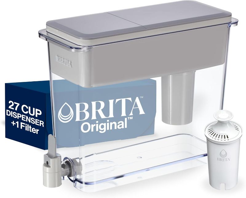 Photo 1 of DAMAGED**FOR PARTS ONLY**Brita UltraMax Large Water Dispenser With Standard Filter, BPA-Free, Replaces 1,800 Plastic Water Bottles a Year, Lasts Two Months or 40 Gallons, Includes 1 Filter, Kitchen Accessories, Large - 27-Cup
