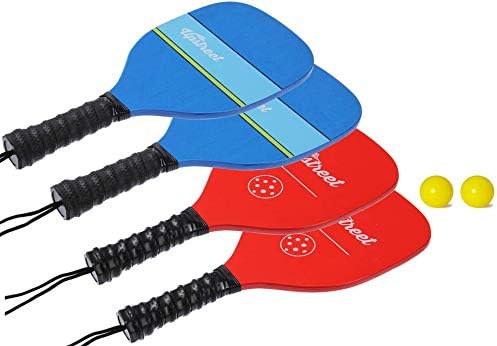 Photo 1 of Upstreet Wood Pickleball Paddle Set | Pickleball Set or Pickleball Rackets Include Sling Bag, Ideal Indoor and Outdoor Pickle Ball Paddles for Men, Paddle Ball or Pickleball Paddles Set of 4
