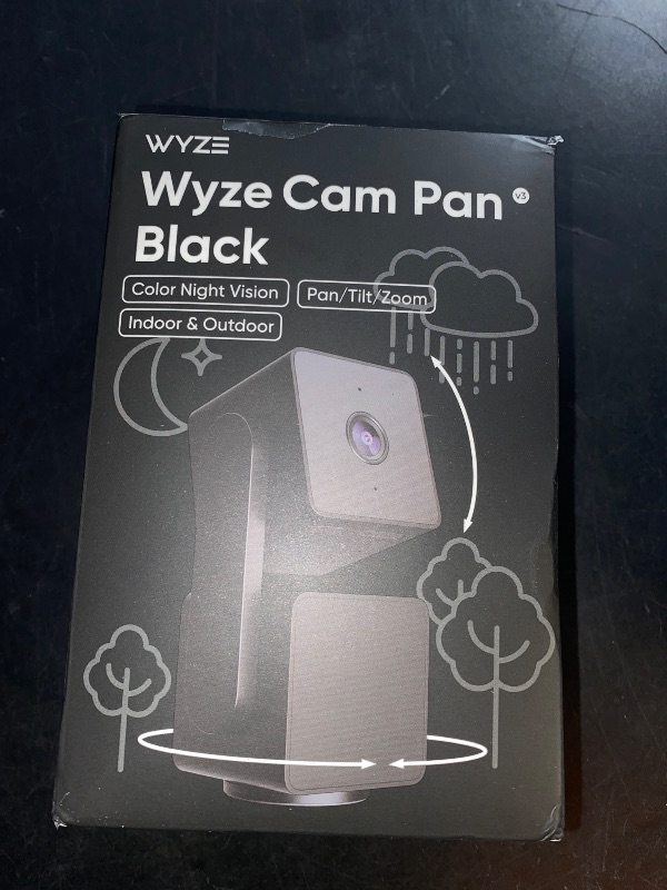 Photo 3 of WYZE Cam Pan v3 Indoor/Outdoor IP65 1080P 360° Pan/Tilt/Zoom Wi-Fi Smart Home Security Camera with Motion Tracking for Baby & Pet, Color Night Vision, Works with Alexa & Google Assistant, Black
