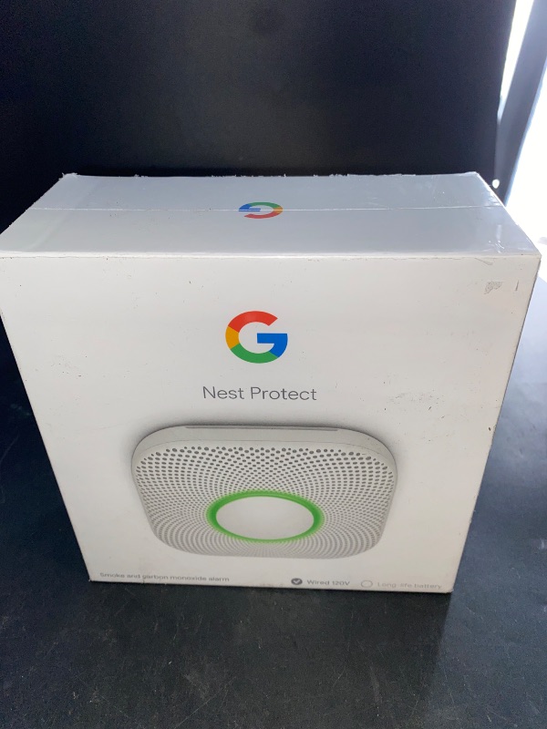 Photo 2 of FACTORY SEALED**Google Nest Protect - Smoke Alarm - Smoke Detector and Carbon Monoxide Detector - Battery Operated , White - S3000BWES
