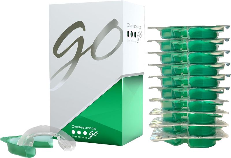 Photo 1 of Opalescence Go 15- Prefilled Teeth Whitening Trays - 15% Hydrogen Peroxide - (10 Treatments) Made by Ultradent Products. Teeth Whitening Kit -Mint - 5194-1
