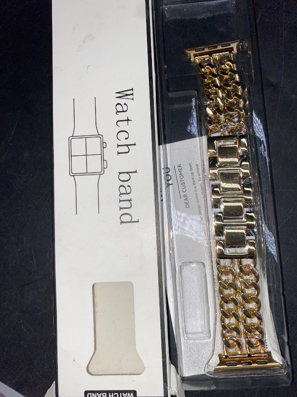 Photo 2 of Compatible with Apple Watch SE Series 8 Series 7 6 5 4 3 2 1 Strap 45mm 44mm 42mm 41mm 40mm 38mm Ultra 49mm Women's Metal Linked Watch Band Steel Chain iWatch Gold Bracelet
