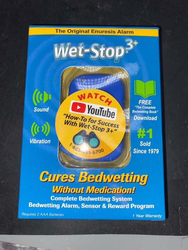 Photo 2 of 3 Blue Bedwetting Enuresis Alarm with Loud Sound and Strong Vibration for Boys or Girls, Proven Solution for Bedwetters
