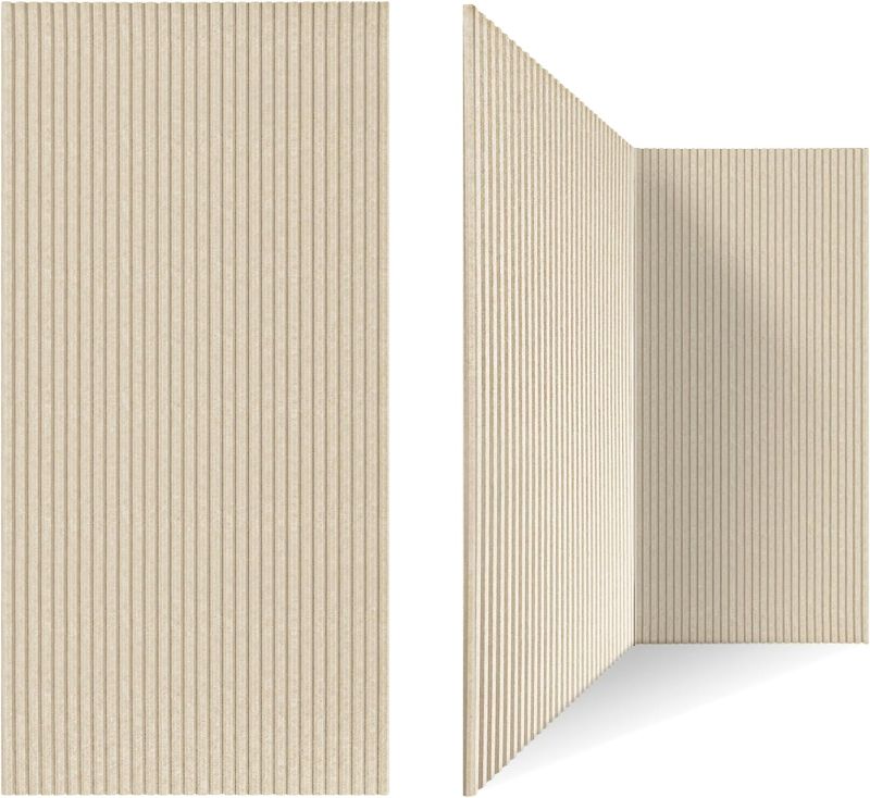 Photo 1 of SEALED BOX**NEW**10 Pack Acoustic Panels,48x24x0.4 inch Acoustical Wall Panels,Large Soundproof Panels,Self-Adhesive Sound proof panels for walls,Acoustic Treatment for Recording Studio&Office Vertical,Camel
