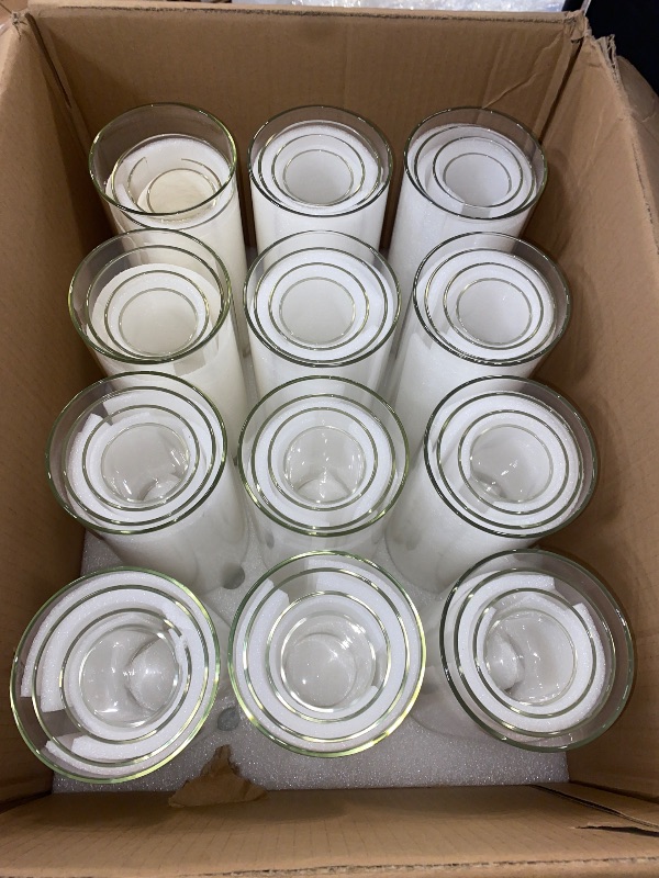 Photo 2 of 48 Pack Clear Glass Cylinder Vases for Centerpieces - Different Sizes Floating Candle Vases Holder -4", 6", 8",10" Hight Perfect for Weddings and Events
