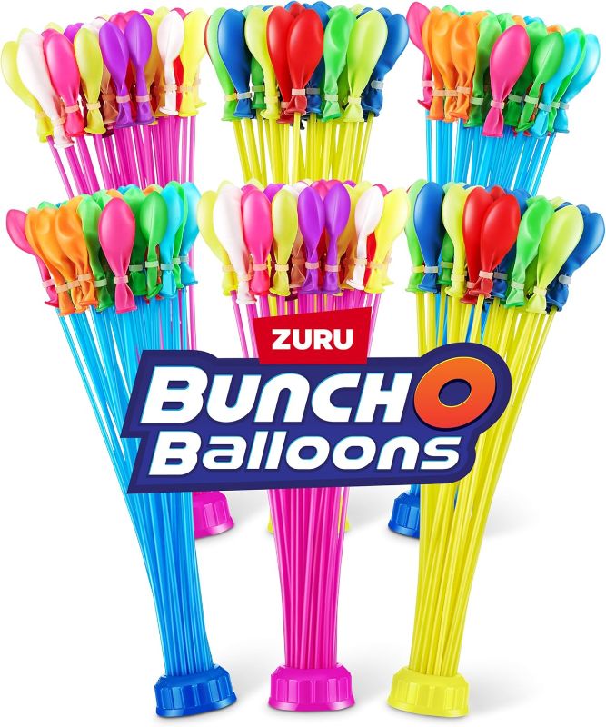 Photo 1 of Bunch O Balloons Crazy Color by ZURU, 200+ Rapid-Filling Self-Sealing Water Balloons for Outdoor Family, Friends, Children Summer Fun, Amazon Exclusive (6 Pack)
