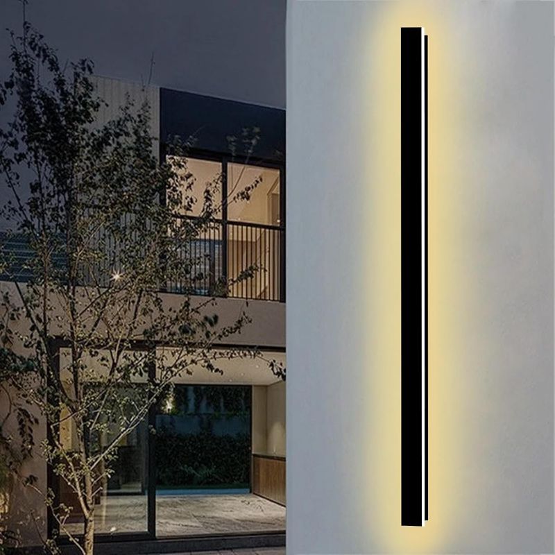 Photo 1 of 2 Pack 40in Long Outdoor Modern Led Wall Light, IP65 Waterproof Modern Outdoor Wall Light, 50W Warm Light 3000K, Narrow Strip Wall Light, Modern Long Wall Sconce for Garage, Wired Installation
