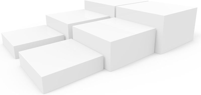 Photo 1 of NEW**PecMuikee Buffet Risers, Food Risers for Buffet Table, Display Stand Shelf for Catering Dessert Collectibles Jewelry Figures Show, Acrylic Cube Display Nesting Risers with Hollow Bottoms 6PCS 8"9"10"
