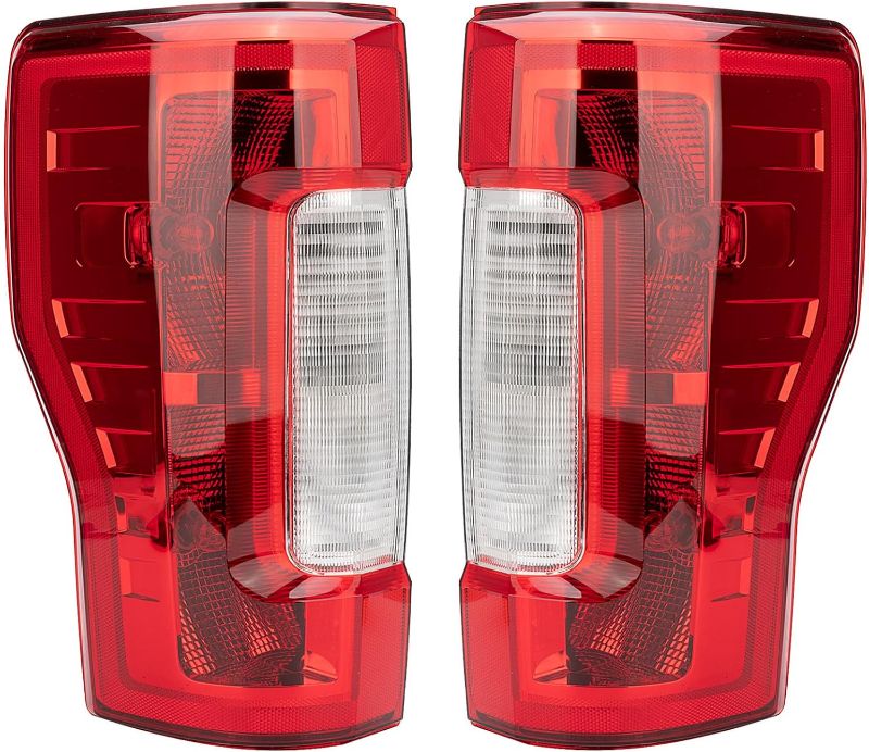 Photo 1 of Tail Light Assembly Compatible With 2017-2019 Ford F-250 F-350 Super Duty Driver and Passenger Side Rear Brake Lamps Replacement Taillights (without Blind Spot) (without LED)
