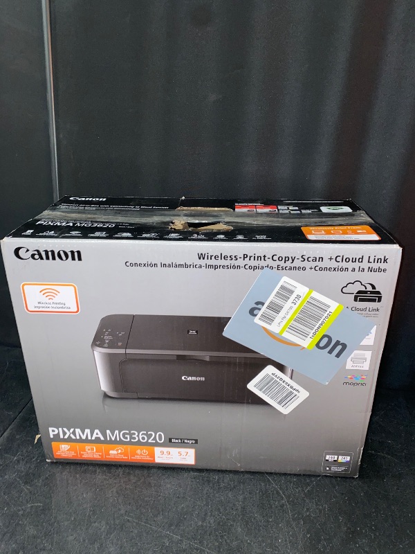 Photo 3 of Canon Pixma MG3620 Wireless All-In-One Color Inkjet Printer with Mobile and Tablet Printing, Black
