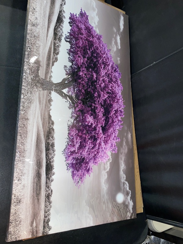 Photo 2 of BRAND NEW**FUHAIHUA Large Canvas Wall Art For Living Room Wall Decor For Office Aesthetic Bedroom Wall Decorations Purple Tree Landscape Painting Black and White Pictures Artwork Room Modern Home Decor
