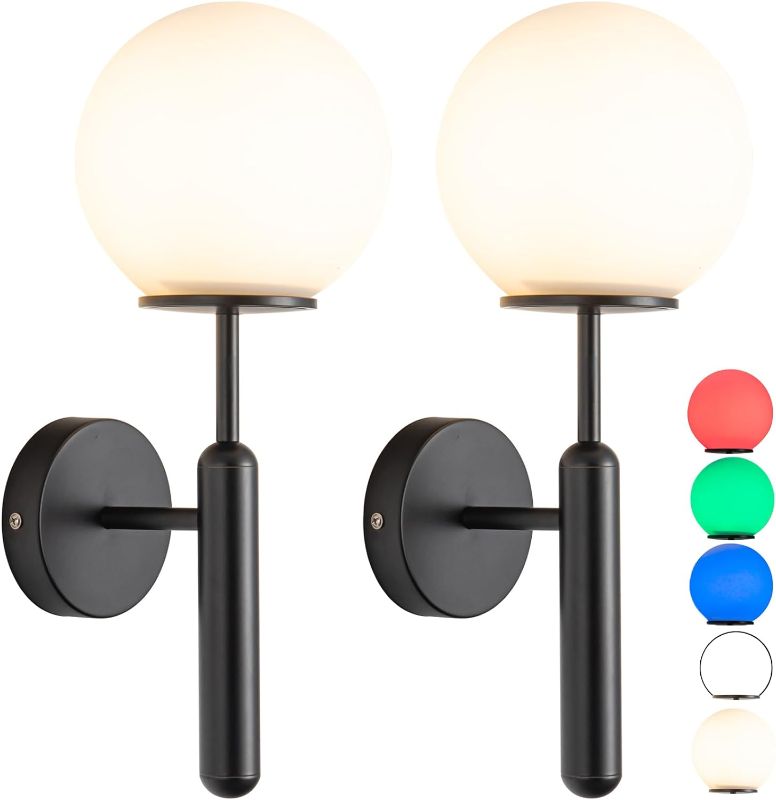 Photo 1 of BRAND NEW**Wall Sconce Battery Operated Wall Lights Set of 2 with Dimmable Battery Powered Bulb Non Hardwired Easy to Install for Bedroom Farmhouse Bedside Reading Light (Black)
