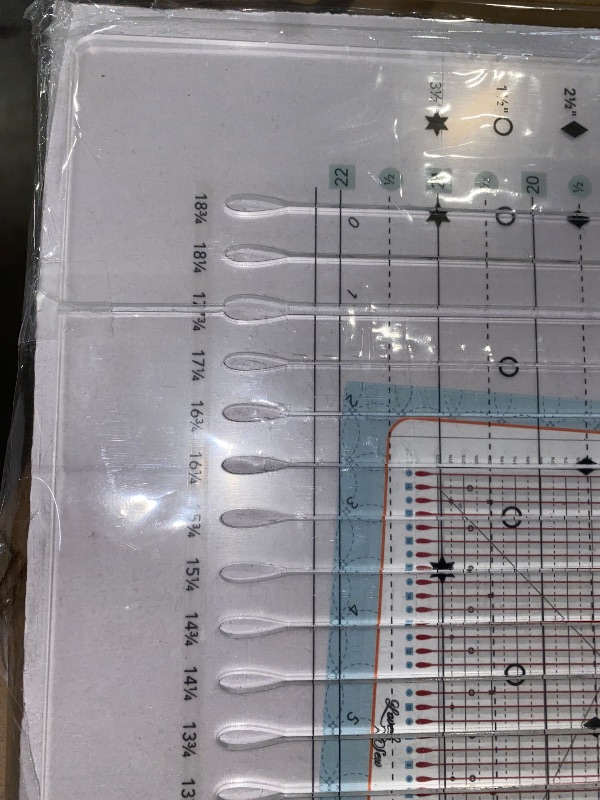 Photo 4 of DAMAGE BUT STILL FUNCTIONAL**June Tailor Shape Cut Plus Ruler
Love Sew Rulers (XL Slotted Ruler)
