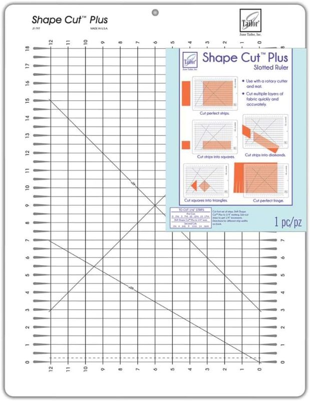 Photo 1 of DAMAGE BUT STILL FUNCTIONAL**June Tailor Shape Cut Plus Ruler
Love Sew Rulers (XL Slotted Ruler)
