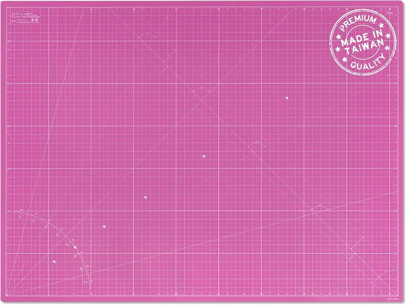 Photo 1 of Elan Cutting Mat A0 Pink & Purple, Self Healing Cutting Mat 47 x 36 INCH, 5-Ply Craft Mat Pink, Hobby Cutting Mat, Extra Large Cutting Mat, Quilting Cutting Board, Sewing Cutting Board, Quilting Mat
