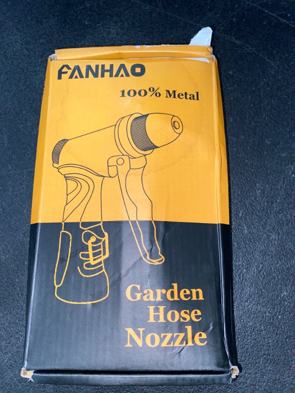 Photo 4 of FANHAO Upgraded Garden Hose Nozzle Sprayer, 100% Heavy Duty Metal Handheld Water Nozzle High Pressure in 4 Spraying Modes for Hand Watering Plants and Lawn, Car Washing, Patio and Pet USED**
