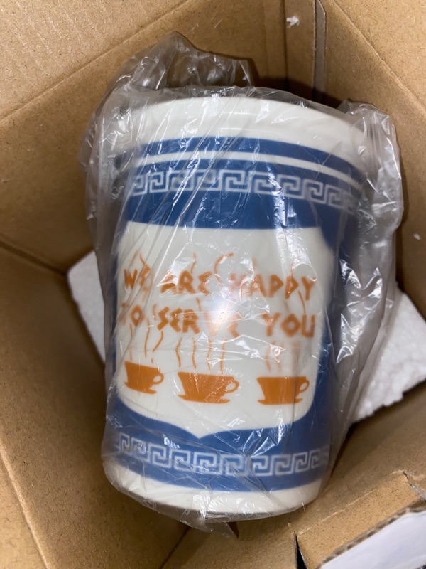 Photo 2 of Exceptionlab Inc. 10 oz. Ceramic Cup "We are happy to serve you
