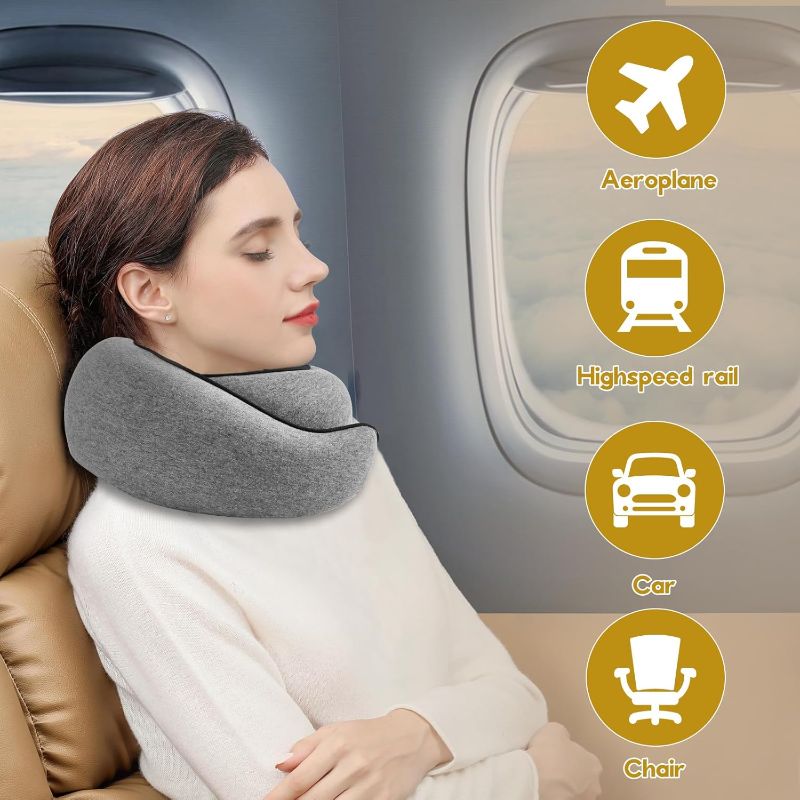 Photo 2 of 2024 New Memory Foam Travel Neck Pillow for Airplanes Ultimate Comfort and Support, Ideal for Airplane and Car Travel Compact, Convenient, and Versatile Airplane Sleeping Pillow. *** MISSING BAG ***
