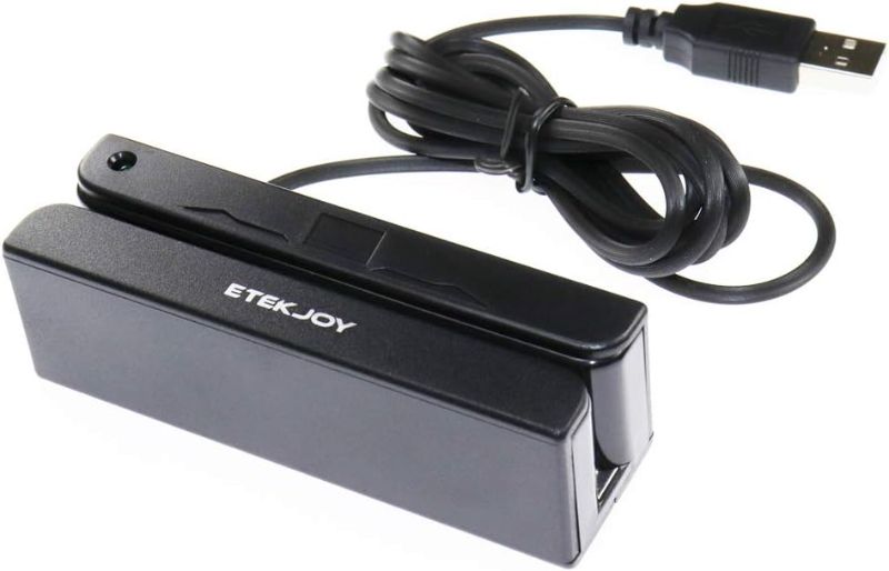 Photo 1 of ETEKJOY USB 3-Track Magnetic Stripe Card Reader POS Credit Card Reader Swiper MagStripe Swipe Card Reader ET-MSR90