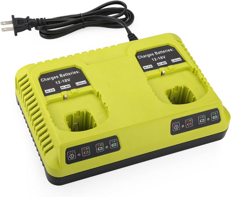 Photo 1 of ANTRobut P117 Replacement Ryobi Charger 18v Dual Charger for Ryobi Battery Charger Dual Chemistry Li-ion & Ni-cad Ni-Mh 12V-18V for Ryobi One+ Plus Battery P100 P101 P102 P103 P105 P107 P108 1400670