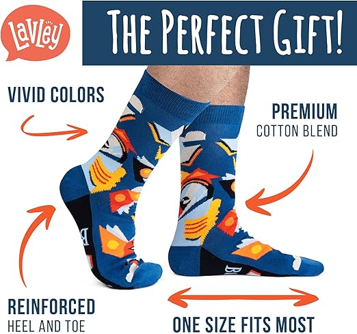 Photo 1 of Funny Socks for Book Lovers, Teachers, Gamers, Musicians, and Nerds - Unisex for Men, Women and Teens