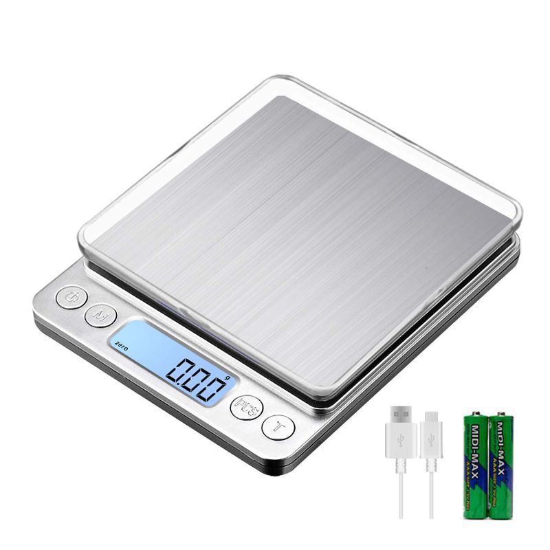 Photo 1 of Upgraded Large Range Small Kitchen Scale, USB Charging Mini Food Electronic Scale, High Accuracy Cooking Scale, Pocket Scale with LCD Display, 1kg/0.01