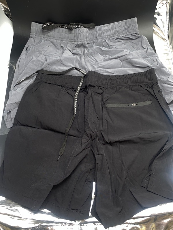 Photo 1 of Medium 2 Pack Mens Athletic Shorts 5 Inch Quick Dry Gym Workout Shorts Men Lightweight Sports Running Shorts with Pockets
